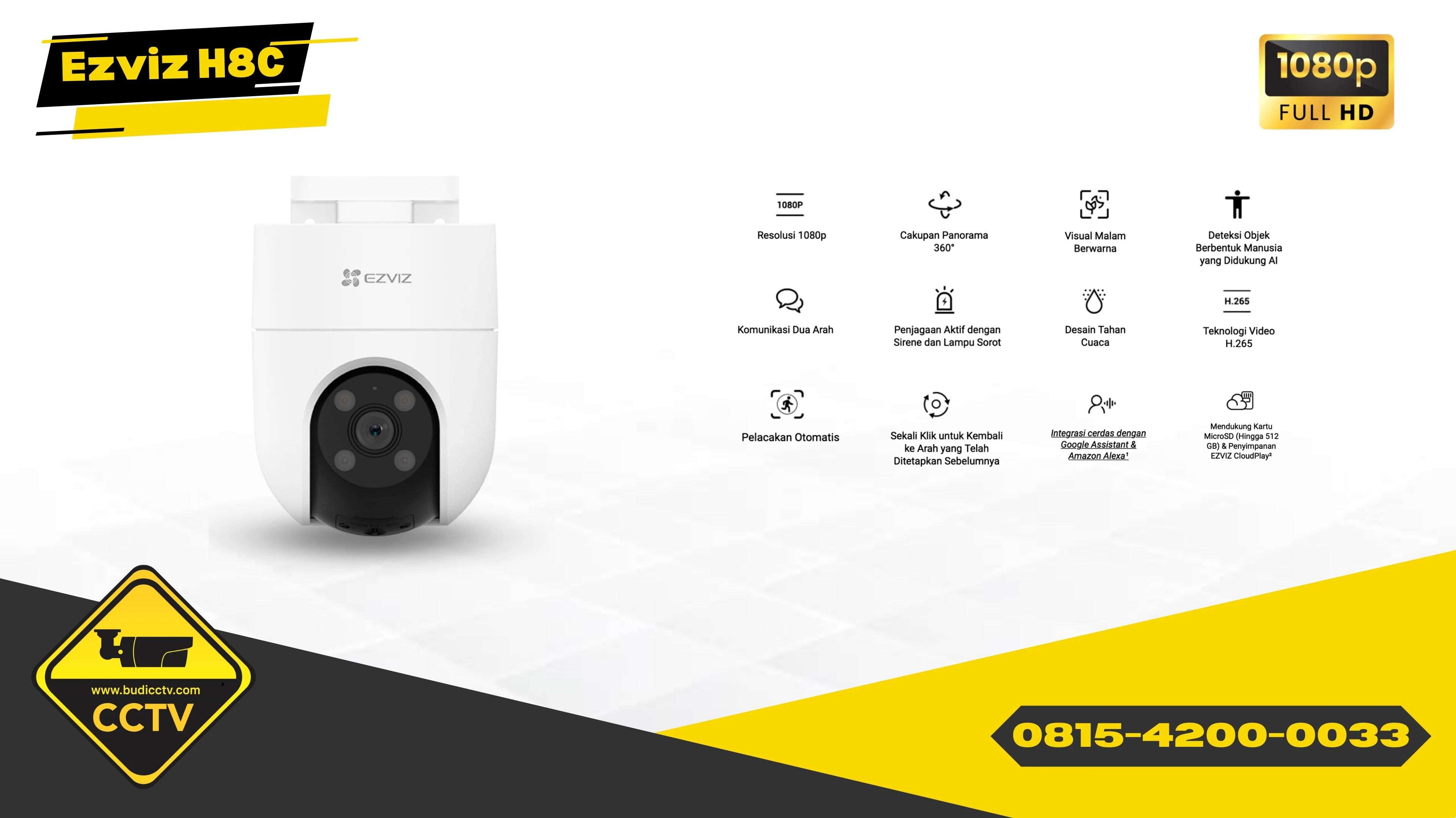 Pasang CCTV WiFi Murah di Tegal – EZVIZ H8c dengan Auto Tracking