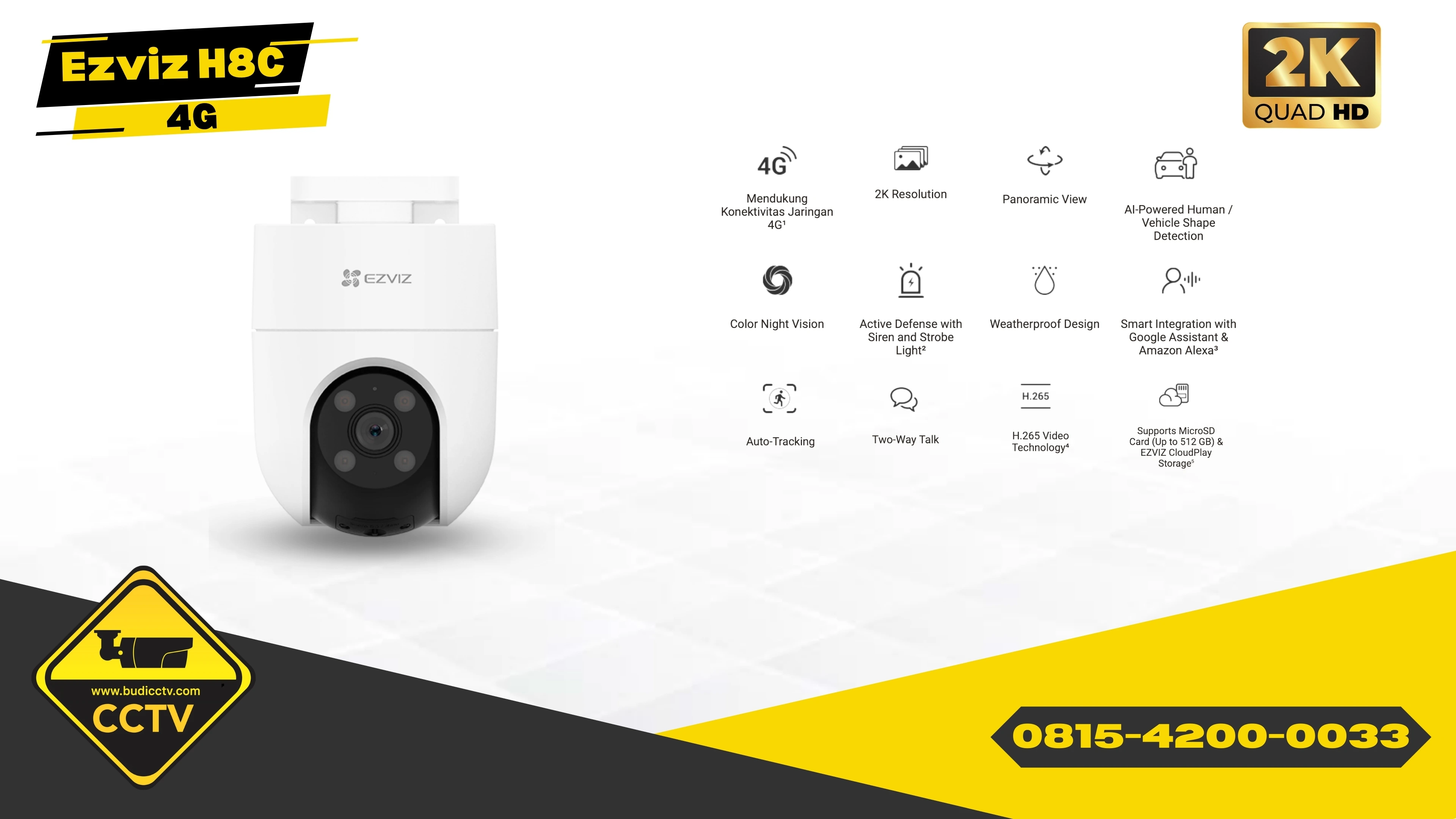 EZVIZ H8c 4G: Solusi CCTV WiFi Murah di Tegal Tanpa Ribet Sinyal