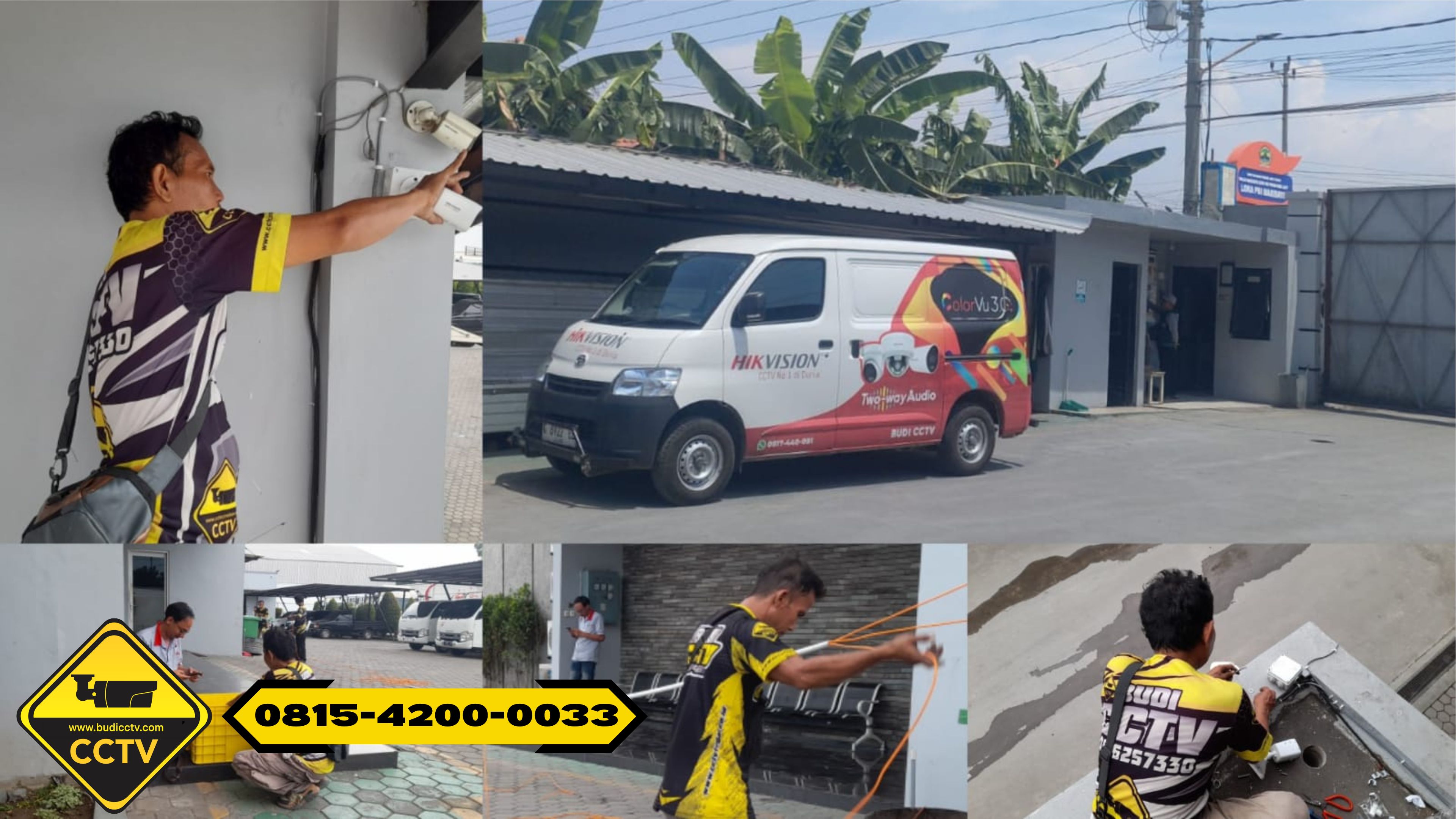 Pemasangan CCTV Hikvision 4 Channel 2MP ColorVu Audio + Two Way Audio di PT Wilayah Kubang