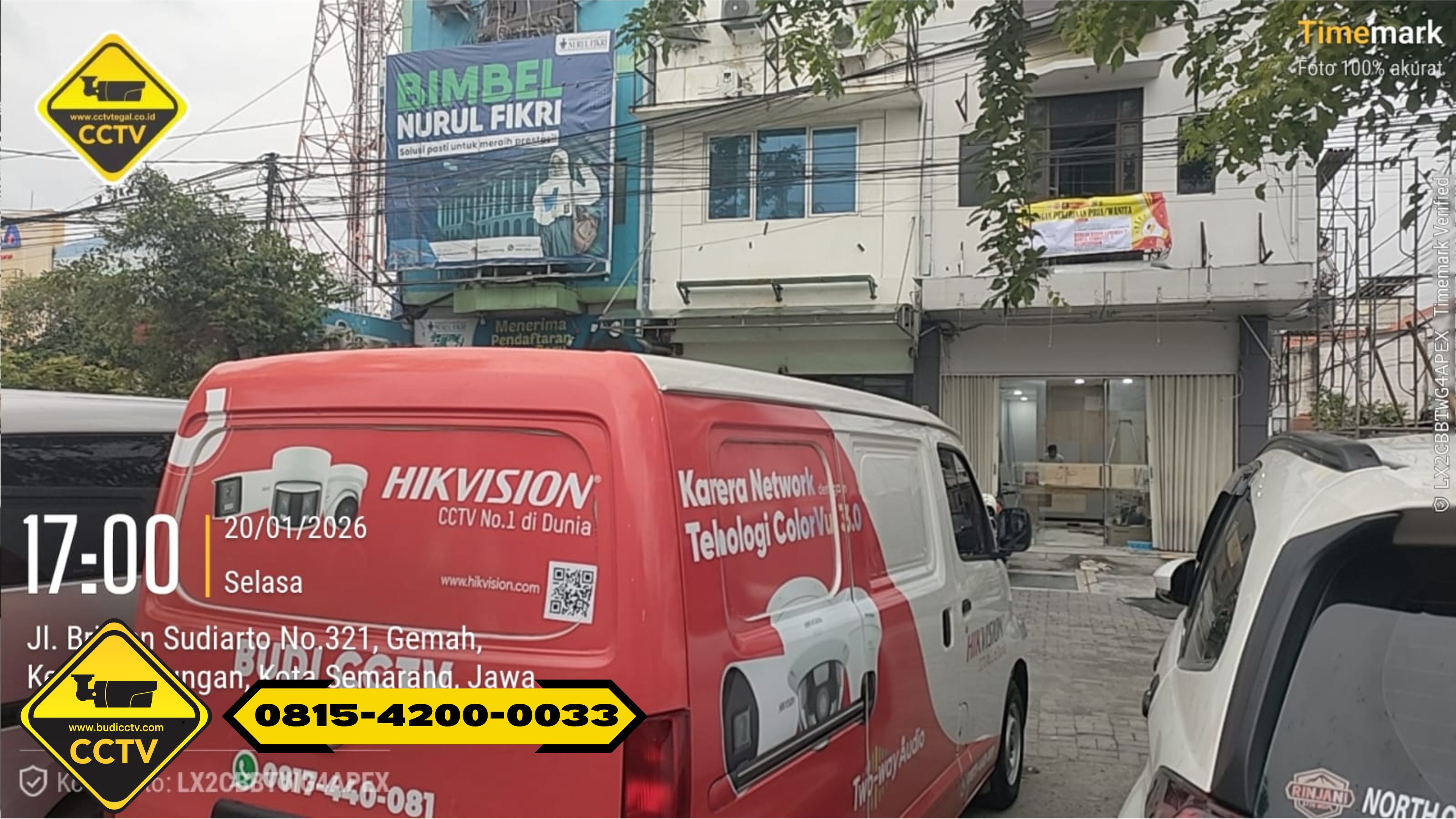 Pemasangan CCTV Hikvision 4 Channel 2MP Smart Hybrid Light + ColorVu Audio + Two Way Audio di Ruko Wilayah Semarang