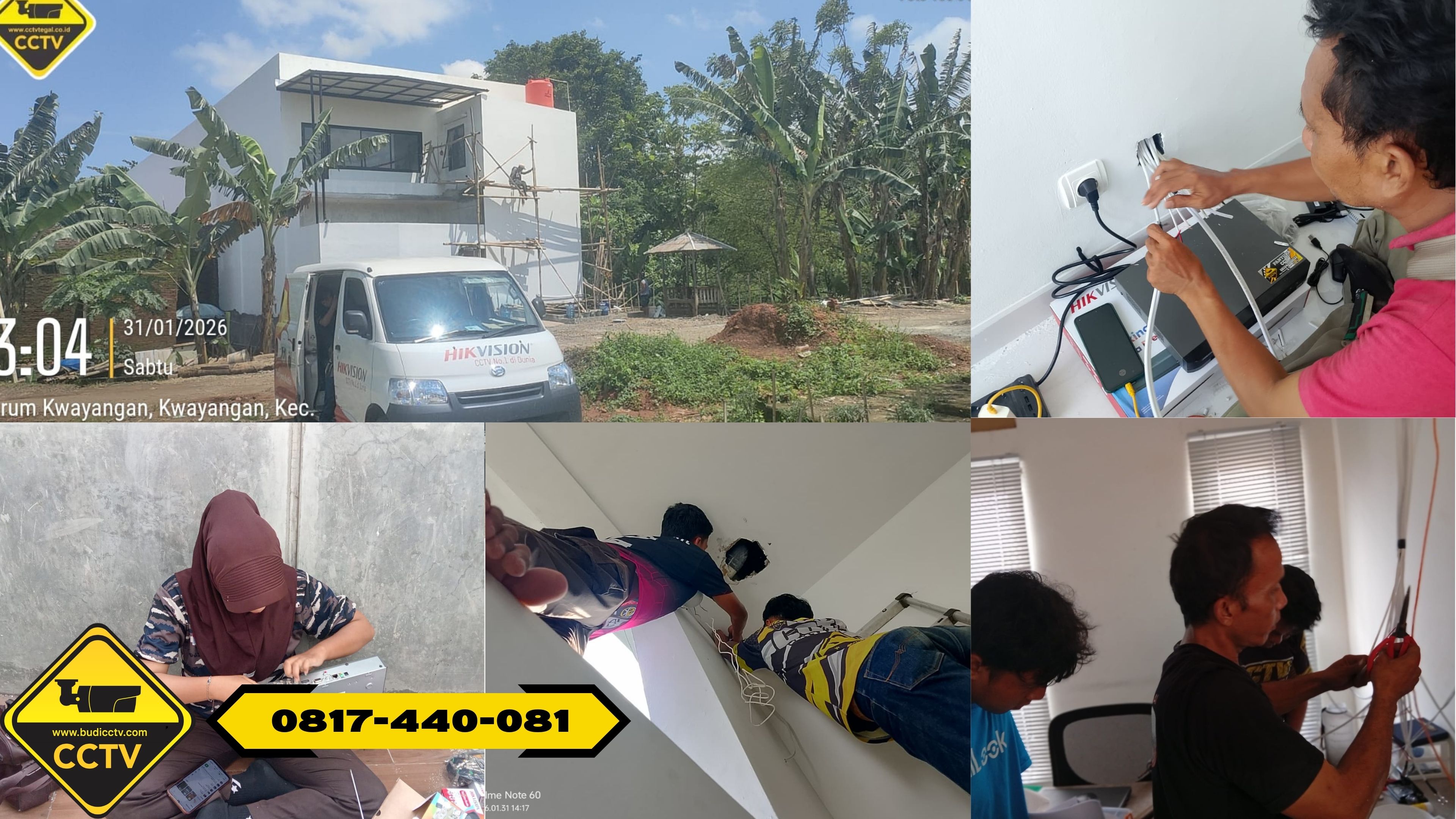 Pemasangan CCTV Hikvision 8 Channel Smart Hybrid Light 2MP di Rumah – Kota Tegal