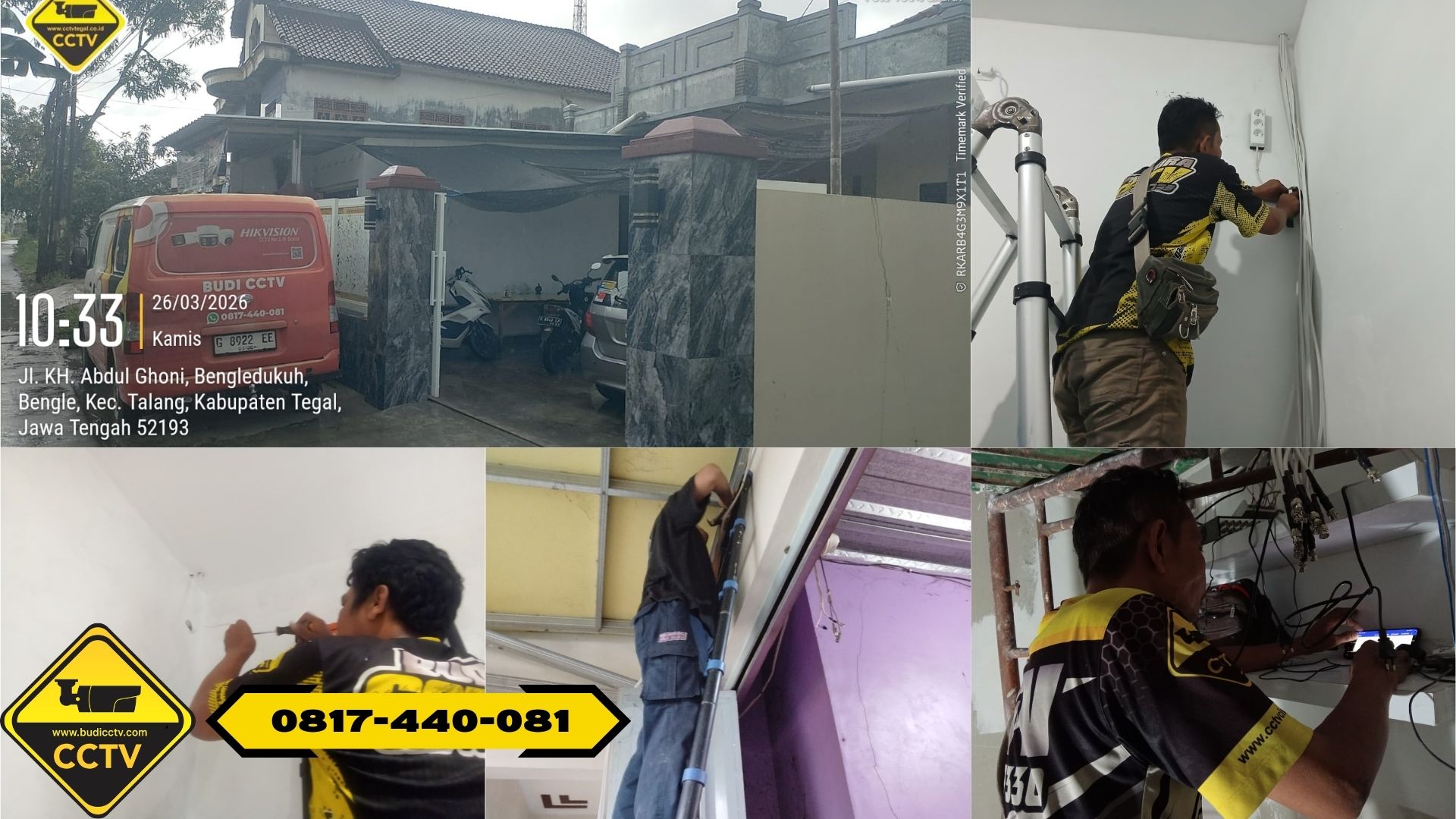 Pemasangan CCTV Hikvision Smart Hybrid Light di Talang, Kab. Tegal untuk Keamanan Maksimal