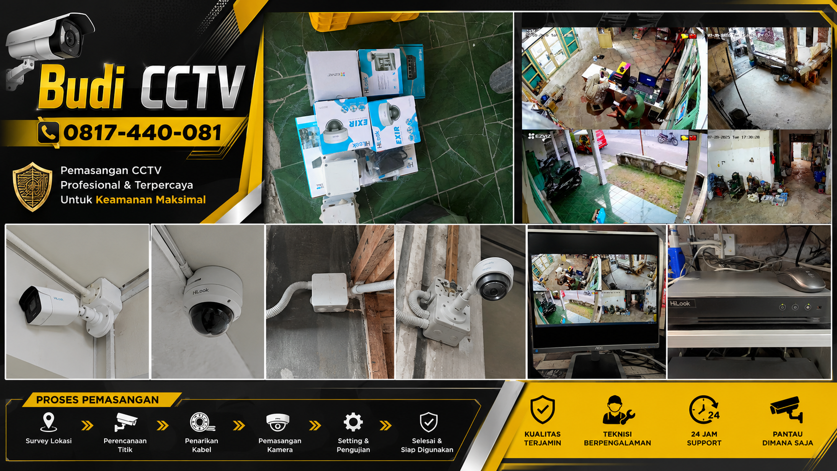 Instalasi CCTV HiLook IP Camera Tegal oleh Teknisi Berpengalaman